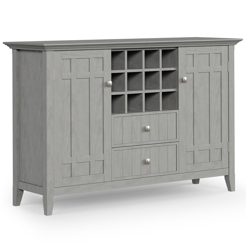 Bedford - Buffet buffet et porte-bouteilles, Gris