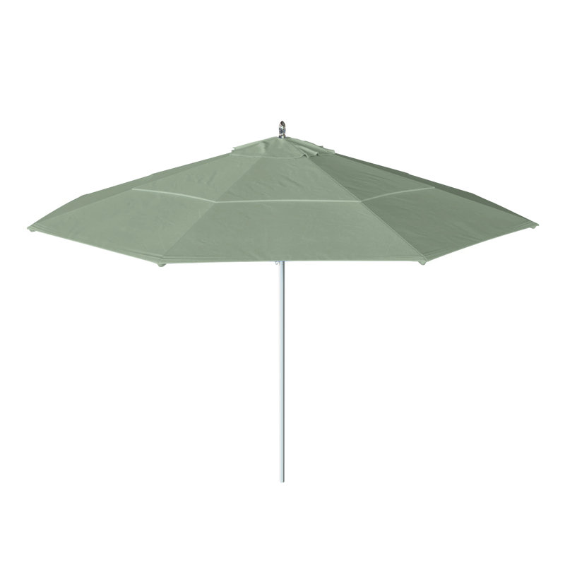 Parasol de marché 11 pi Lavinie, Tissage uni Sunbrella® palette brume
