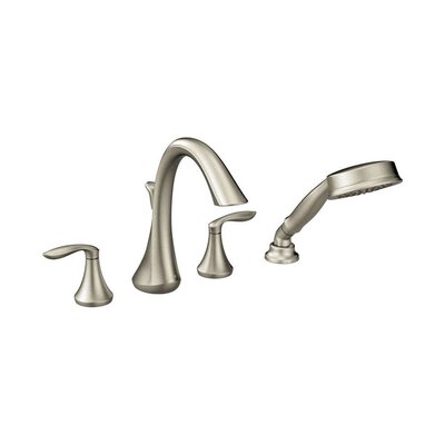 Eva High Arc Double Handle Deck Mounted Roman Tub Faucet -  Moen, T944BN-9793-L