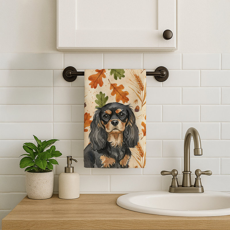 Serviette de cuisine tricolore Sheltie, Black and Tan Cavalier Spaniel