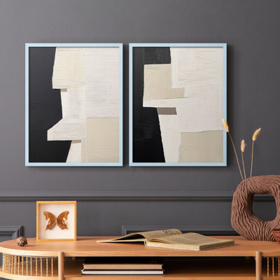 Série ABSTRACT DCLxxx - reproduction encadrée de qualité supérieure - prête à être accrochée - aucun clou requis - aucun clou requis