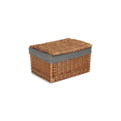 Wicker Large Lined Storage Hamper Basket