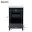 Petite armoire de meuble-lavabo moderne 20 po, lavabo en céramique, beaucoup de rangement, porte à fermeture en douceur 20 po avec lavabo - Meubles-37135050