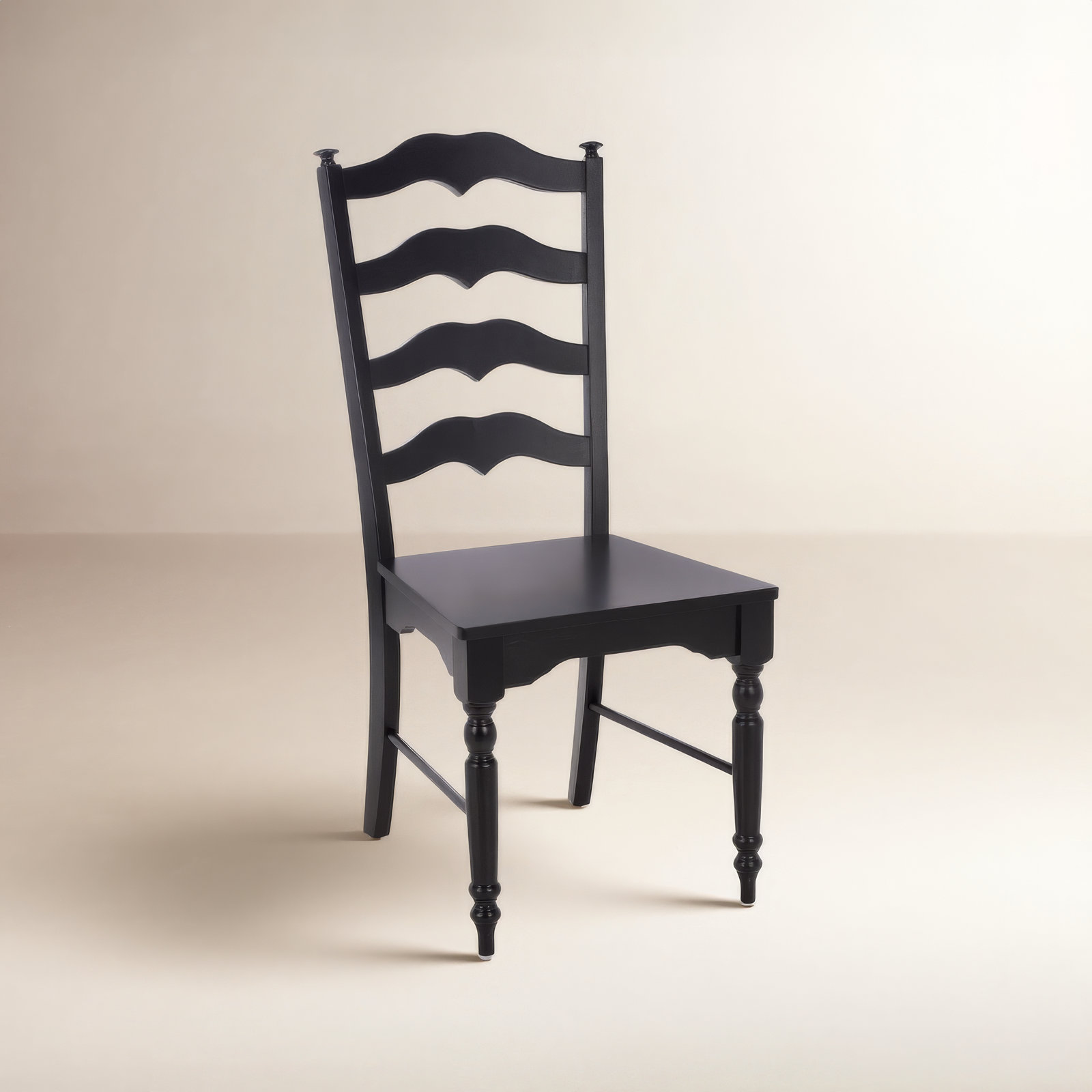 Visalia Ladder Back Dining Chair, Black