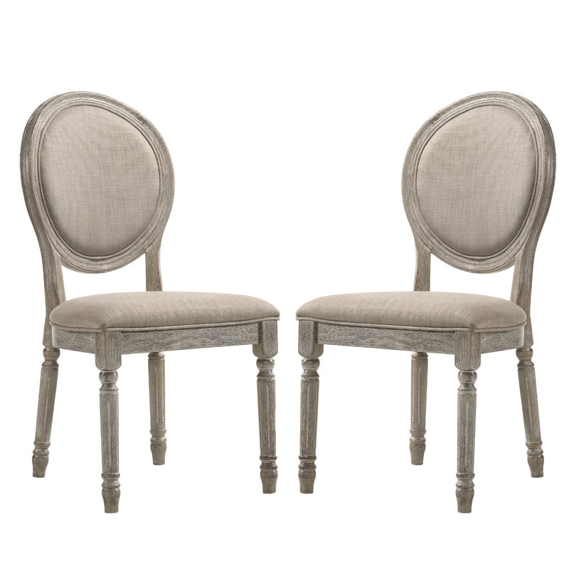 Chaise d'appoint en tissu à dossier très grand Louis