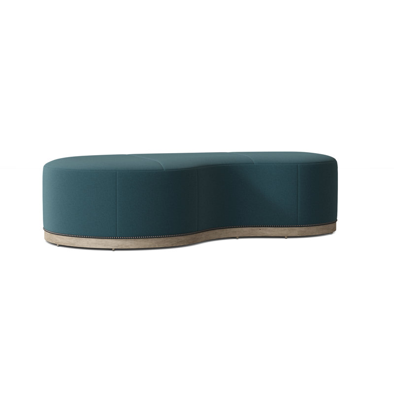 Madeline 61'' Wide Cocktail Ottoman, Espresso, Turquoise (8789 91)