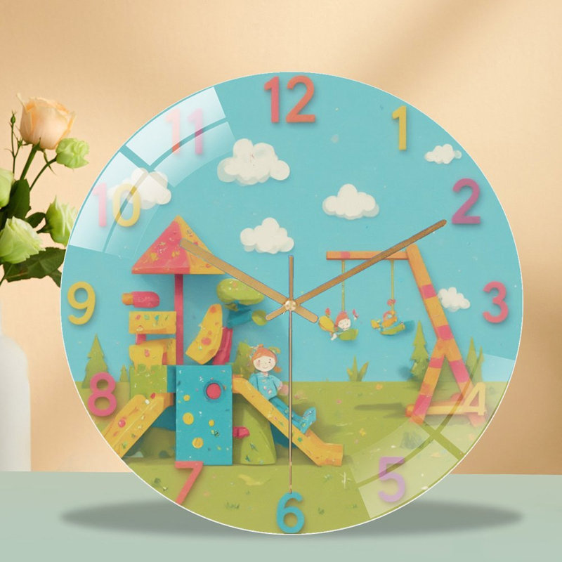 Horloge murale en verre 12 po