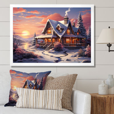 «Winter Snowy Cottage II», reproduction sur toile