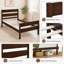 Lit plateforme simple en bois massif-130523407