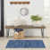 Tapis abstrait en coton bleu lavable à la machine Daline