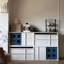 Buffet modulaire en bois massif de cerisier 62,99 po, armoire de rangement multifonctionnelle, meuble télé de salon et commode de chambre d'enfant