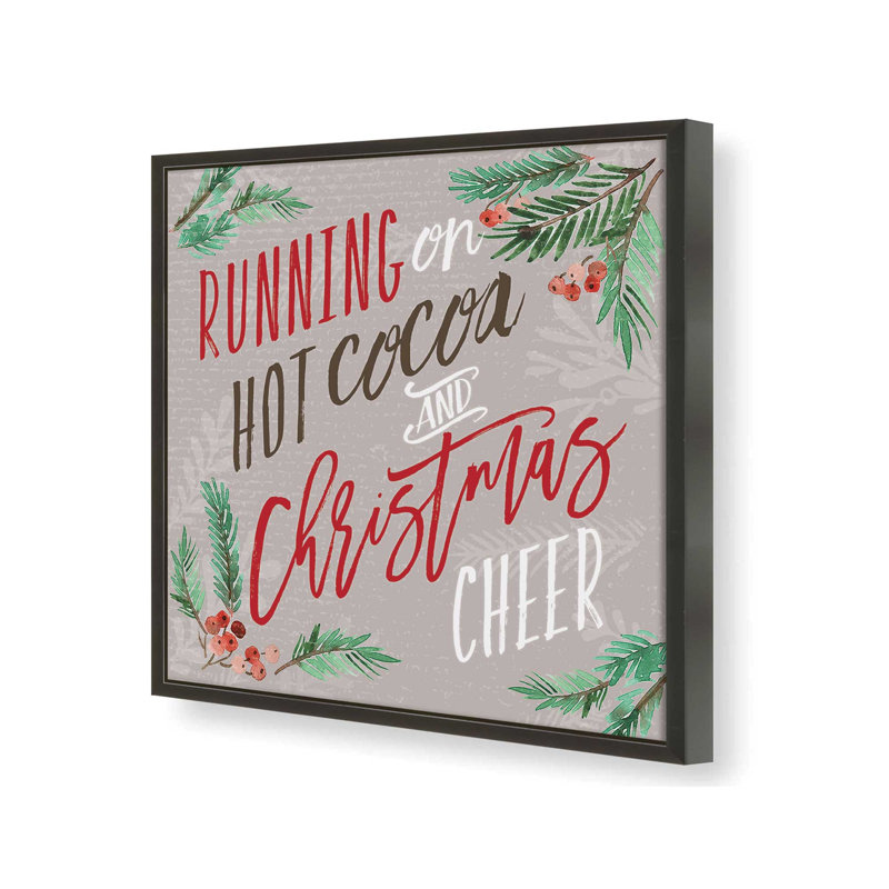 «Christmas Cheer» par Dogwood, L 20 po x H 20 po, Noir, Impression encadrée