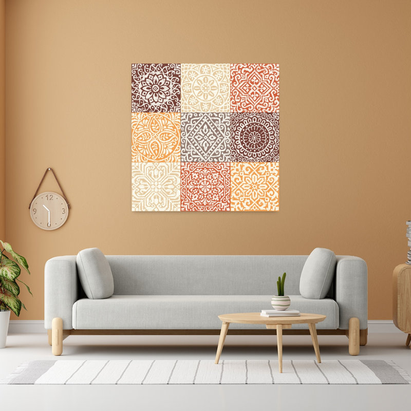 Amadora Spice, art géométrique contemporain, H 48 po x l 48 po