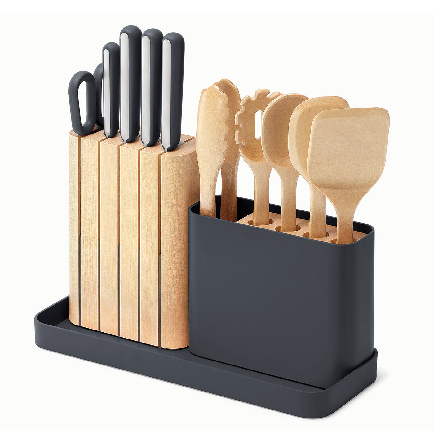 Caraway 14-Piece Knife and Utensil Set, Charcoal