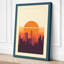 Cityscape at Sunset Retro - Wrapped Canvas-317389072-317389087