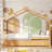 Twin Size Wooden House Bed With Twin Size Trundle