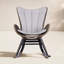 Chaise berçante d'extérieur en bois massif avec coussins Cabane-304779379