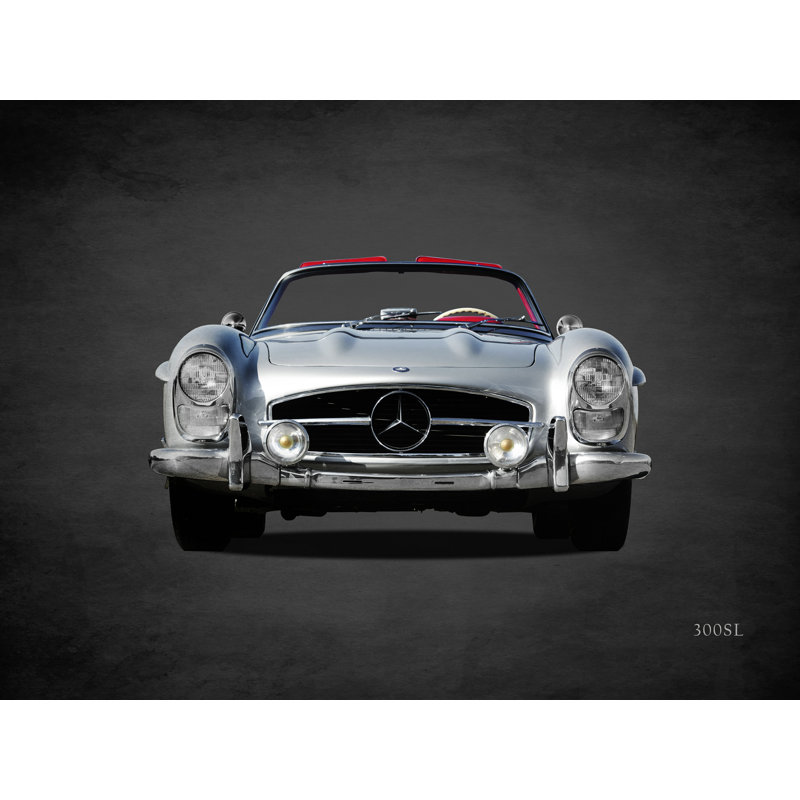 Reproduction d'art sur toile tendue, "Mercedes Benz 300Sl 1958" par Mark Rogan, H 12 po x l 16 po