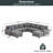 9pcs Compression Modular Flexible Combination Sectional-223029038