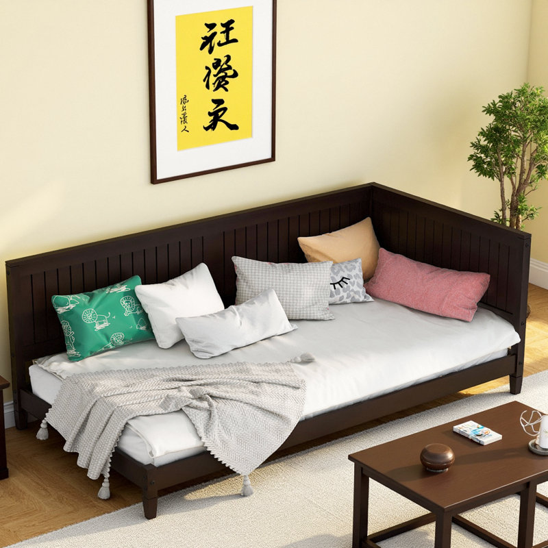 Classic Mid-Century Modern Daybed Platform Bed, Twin, Espresso