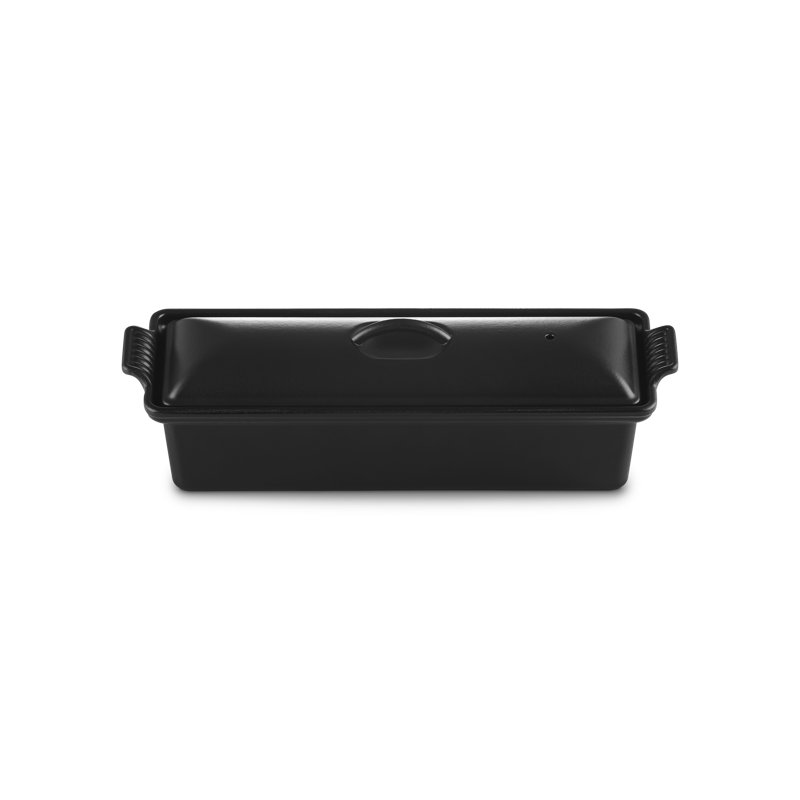 Le Creuset Enameled Cast Iron Traditional Rectangular Terrine, 2 Qt.- Marseille, Black