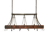 Steamboat 60" Rectangle Chandelier Pot Rack