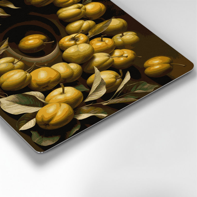 Art mural en métal brun Fruit Medlar, H 11 po x l 14 po