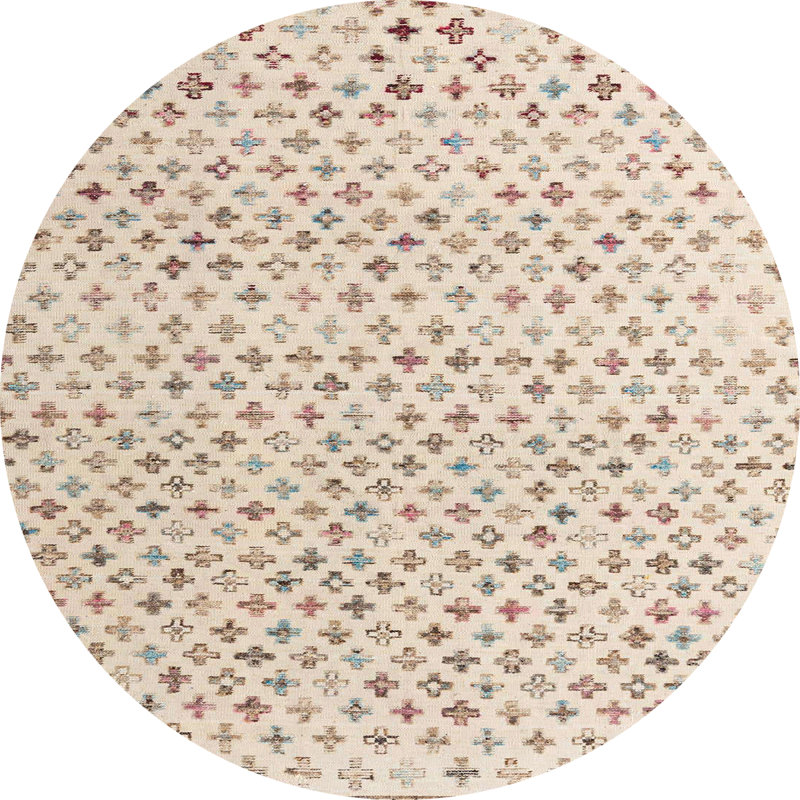 Abstract Indoor Rug, Round 8'