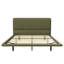 Structure de lit flottante avec lumière DEL, lit plateforme en cuir PU moderne, aucun sommier requis, assembler -1386624225-1386624227