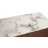 Artistic Curved Storage Sideboard Cabinet, Three-Dimensional Wave Texture Panel, Easy-Clean Faux Marble Countertop, Sturdy Metal Legs, Multi-Purpose 4-Door Buffet Cabinet for Nordic Minimalist Home Decor