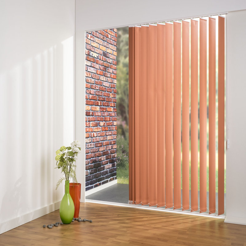 Blackout Vertical Blind, 180cm L x 150cm W, 12.7cm, Orange