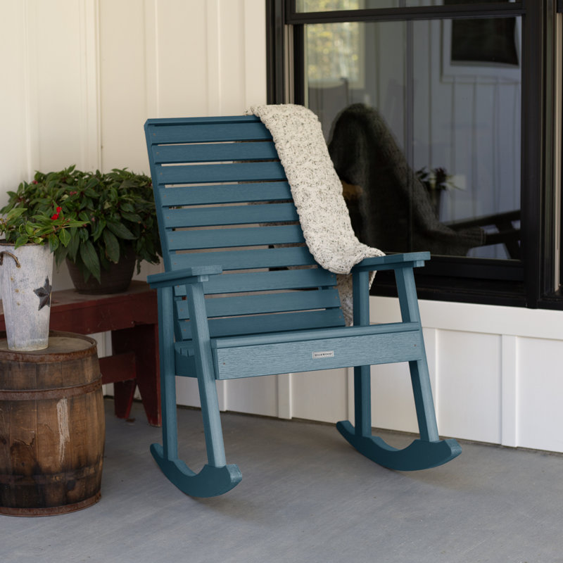 Chaise berçante en plastique Midwest, Bleu Nantucket