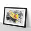 Yellow Macaw Parrot Watercolour - Framed Print-56882174-56882177
