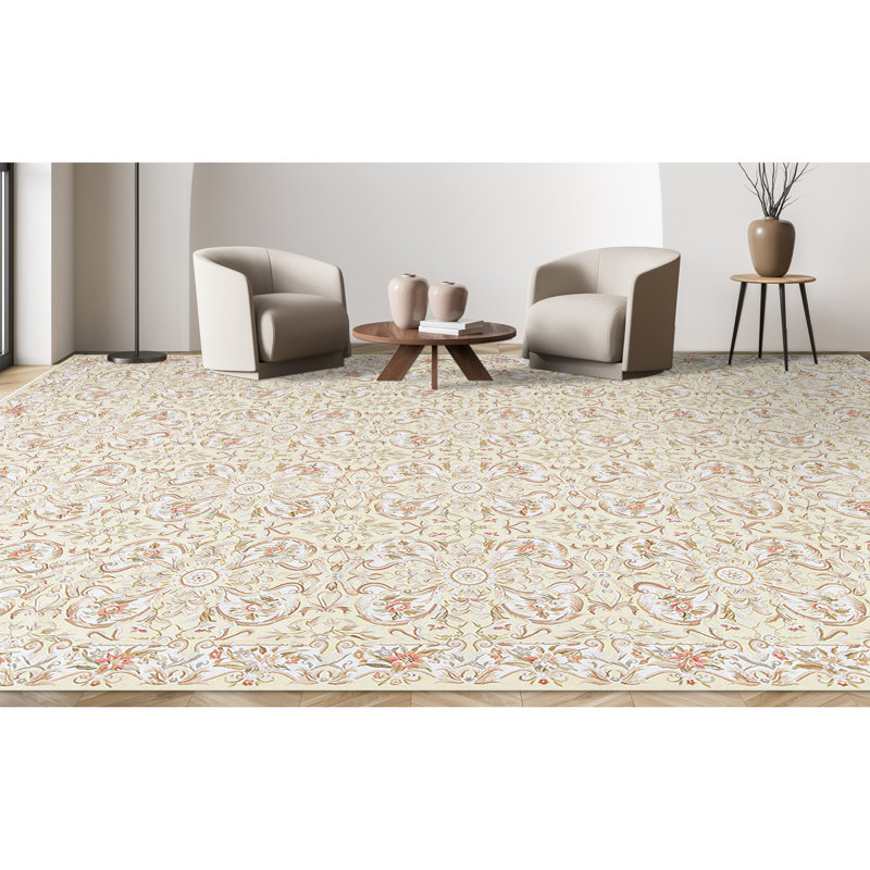 Wool Floral Area Rug