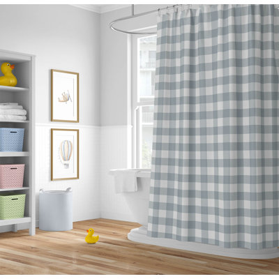Proper Gingham Ultra-Thin Lightweight Shower Curtain