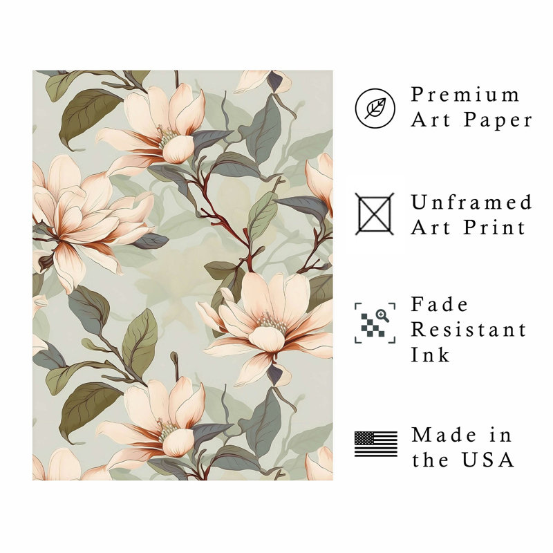 «Floral Floral Symphony Dreams III», reproduction d'art moderne sans cadre, H 7 po x l 5 po