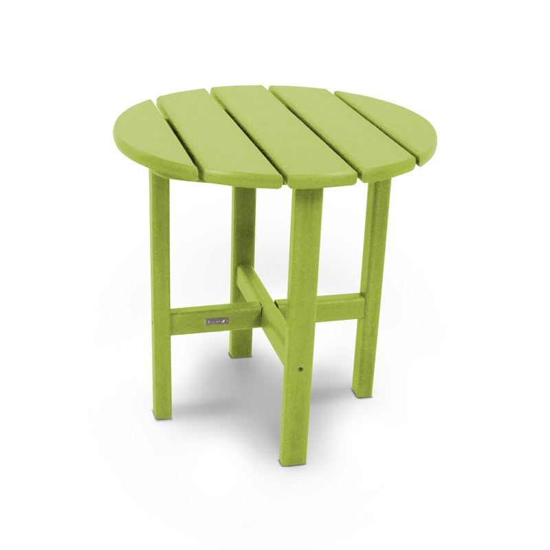 POLYWOOD 18" Round Side Table by Ivy Terrace, Lime