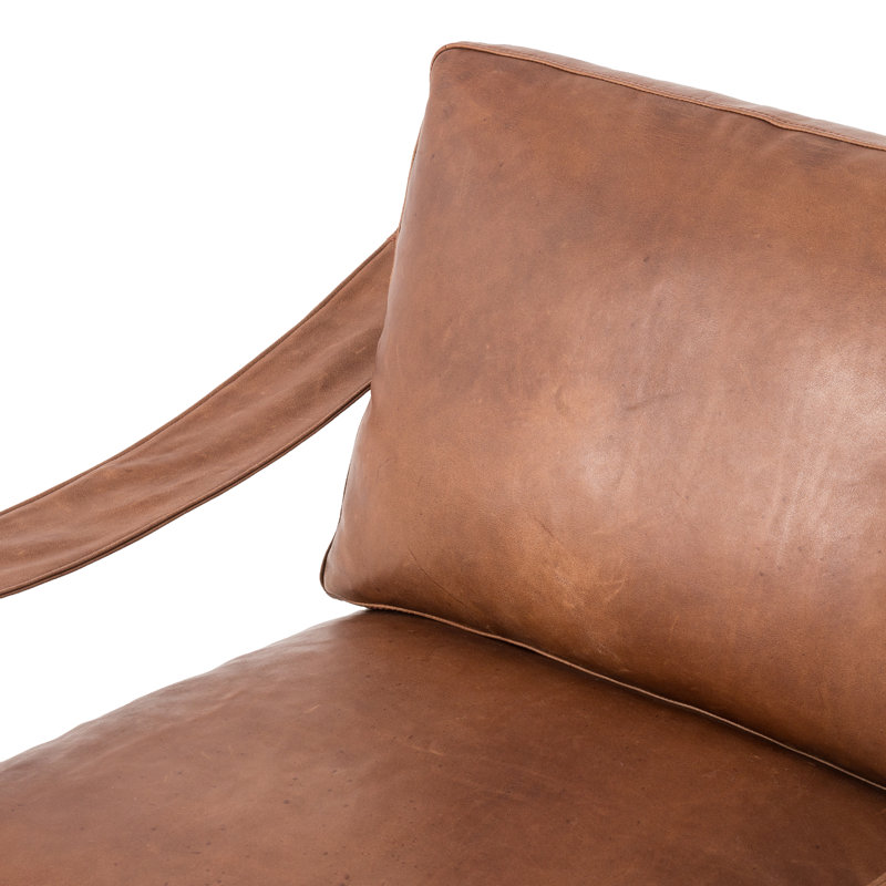 Cesar Armchair, Heirloom Sienna Genuine Leather