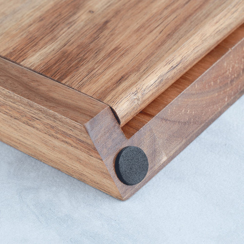 Porte-couteaux magnétique en bois d'acacia pliable Kitchen Bear