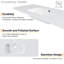 Plan de toilette intégré de 122 cm (48 po) avec trop-plein, robinet monotrou non inclus, grand angle en R-136426772