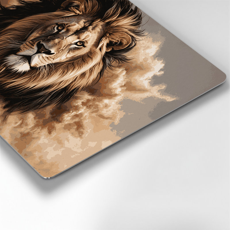 «Big Cats Transvaal Lion», art mural en métal noir, H 20 po x l 30 po