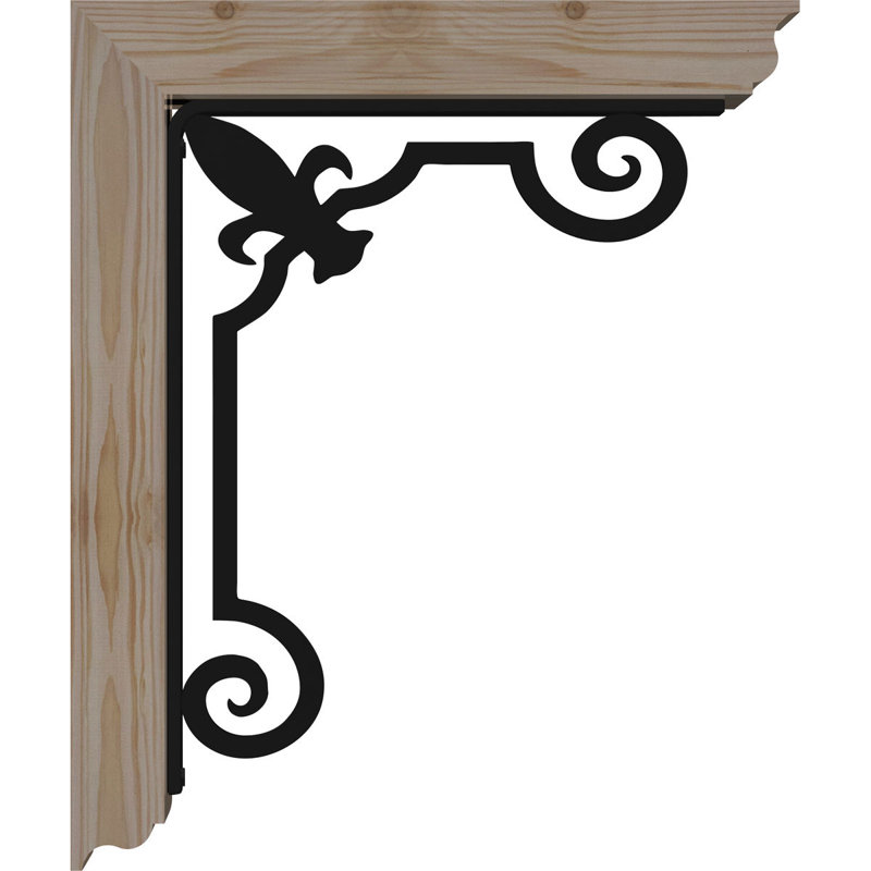 Support Fleur De Lis, H 12 po x P 9 1/2 po, Sapin de Douglas de l 3 1/2 po x T 2 po (lisse)