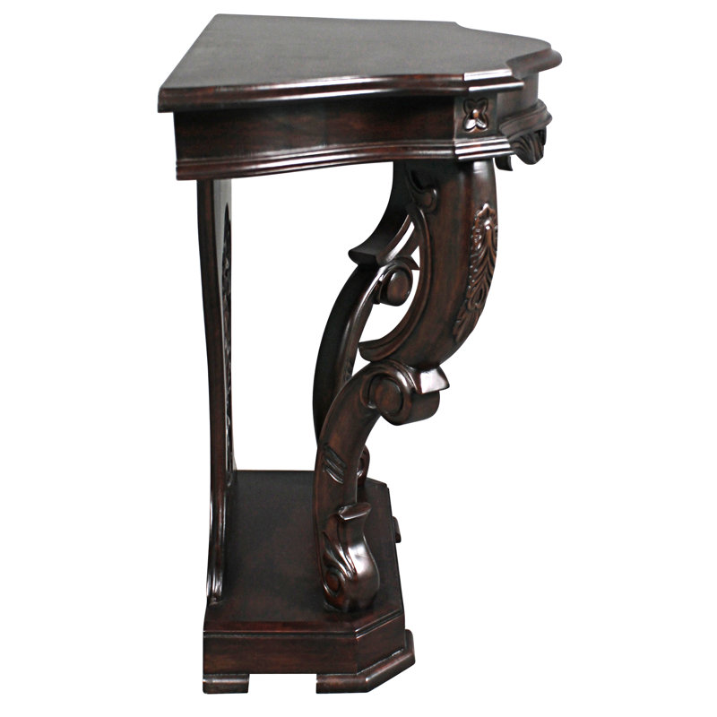 Val de Loire 38'' Dark Brown Mahogany Console Table with Storage