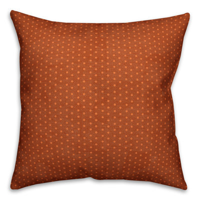 Coussin décoratif à pois orange