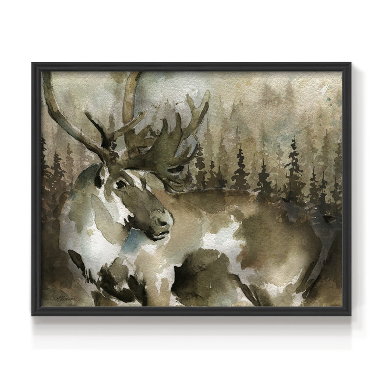 Lodge Twilight III - Reproduction encadrée - Restickable, H 8 po x l 10 po, Noir, noir, noir, noir