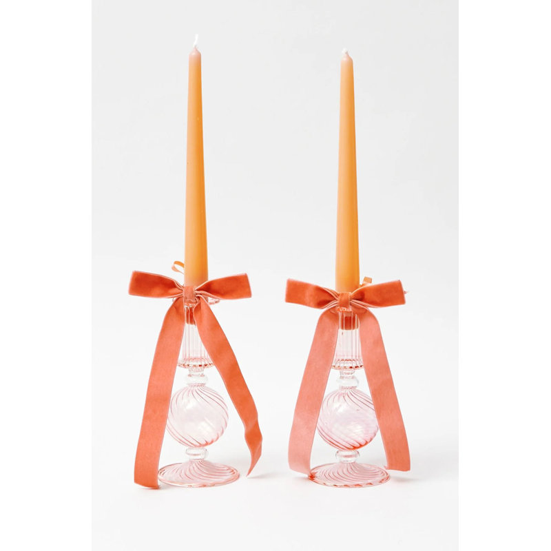 Ensemble de bougies élégantes non parfumées (2 pièces), orange, 3,9 x 9,8 pouces | 100% cire de paraffine, mèches de coton | Sécuritaire pour un usage domestique, parfait pour la décoration et les occasions spéciales, conforme P102 et P210