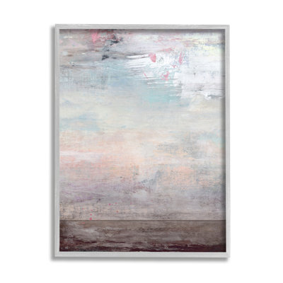 Atmospherique abstrait ciel mauve et terre grunge
