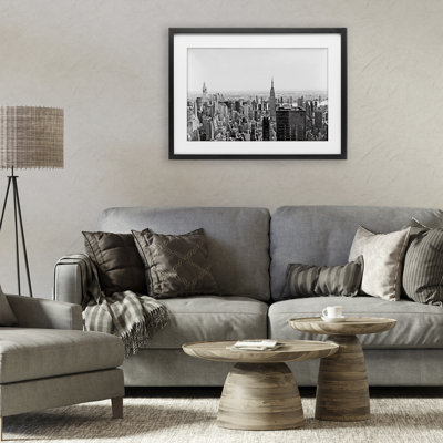 New York City Scape View Framed Print Under Glass, design by Kali Wilson