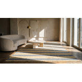 Antique Cotton Dhurrie Allover Striped Flat Weave Wide Gallery Rug