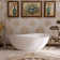 Freestanding Bathtubs Solid Surface Stone Soaking Tubs With Drain